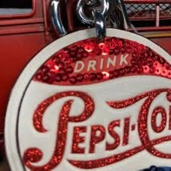 Pepsi cola sequined bag charm NWOT - Picture 4 of 10